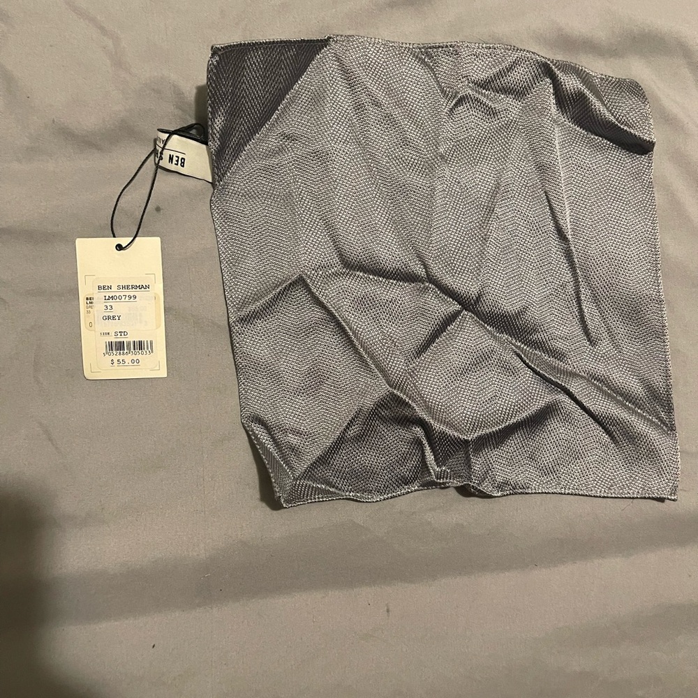 Ben Sherman Silver Pocket Square